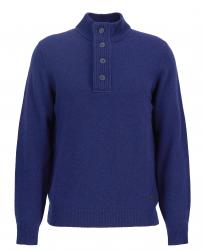 Pull Half Zip Barbour Essential Elbow Patch Bleu foncé