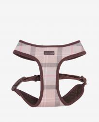 Harnais chien en tartan Barbour Taupe / Pink Tartan