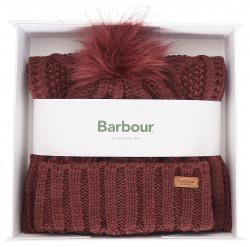 Coffret Cadeau Bonnet et Echarpe Barbour Ridley Cabernet