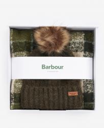 Ensemble bonnet et écharpe tartan Barbour saltburn Ancient Loden