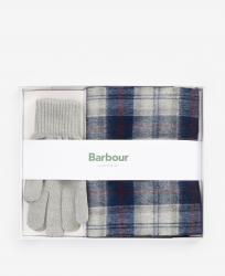 Ensemble écharpe et gants en tartan Barbour Bleu Granit